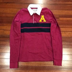 Abercrombie & Fitch Maroon Rugby Shirt